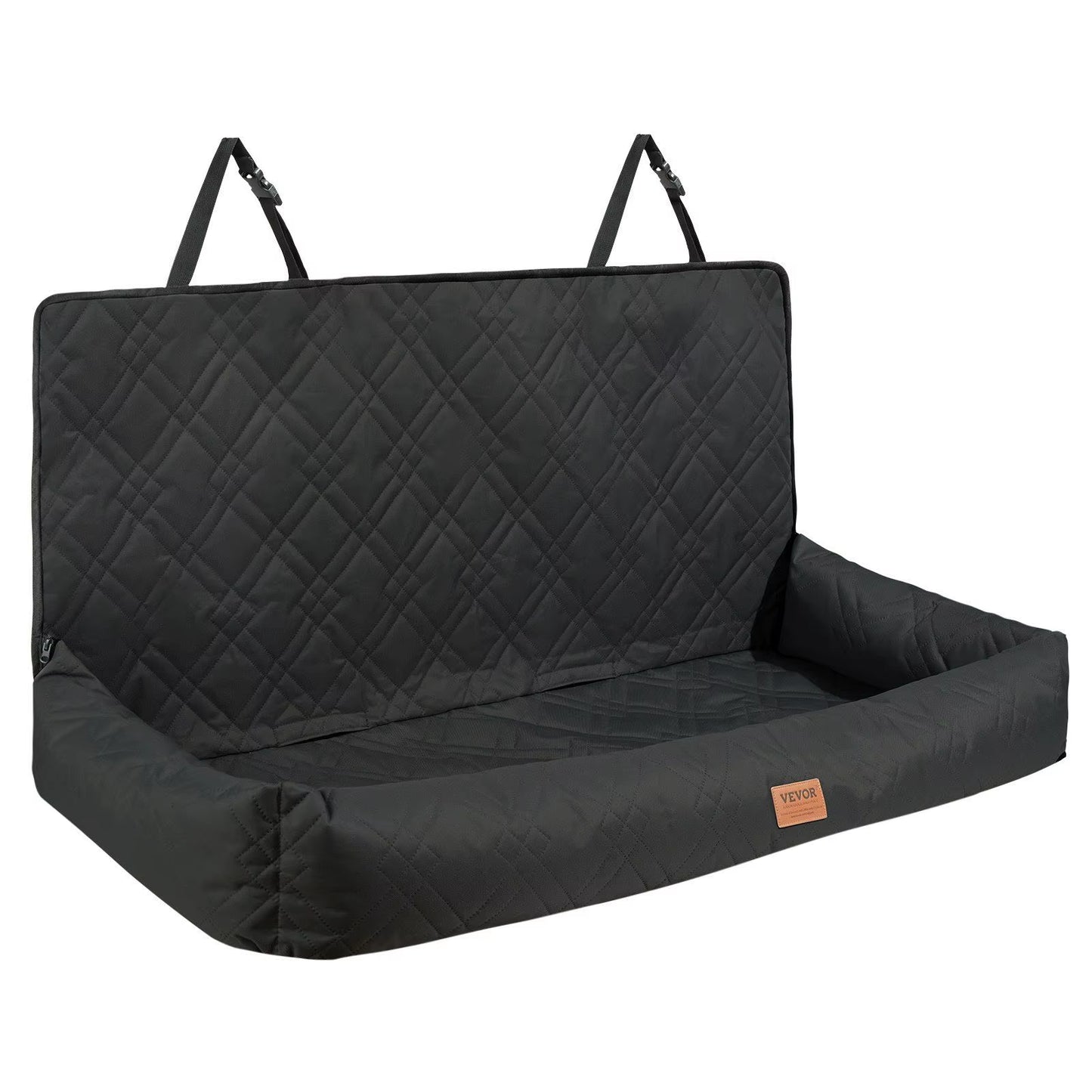 Waterproof Dog Booster Seat PP Cotton Filled Car Seat with Clip-On Safety Leash Dog Car Bed for Pets