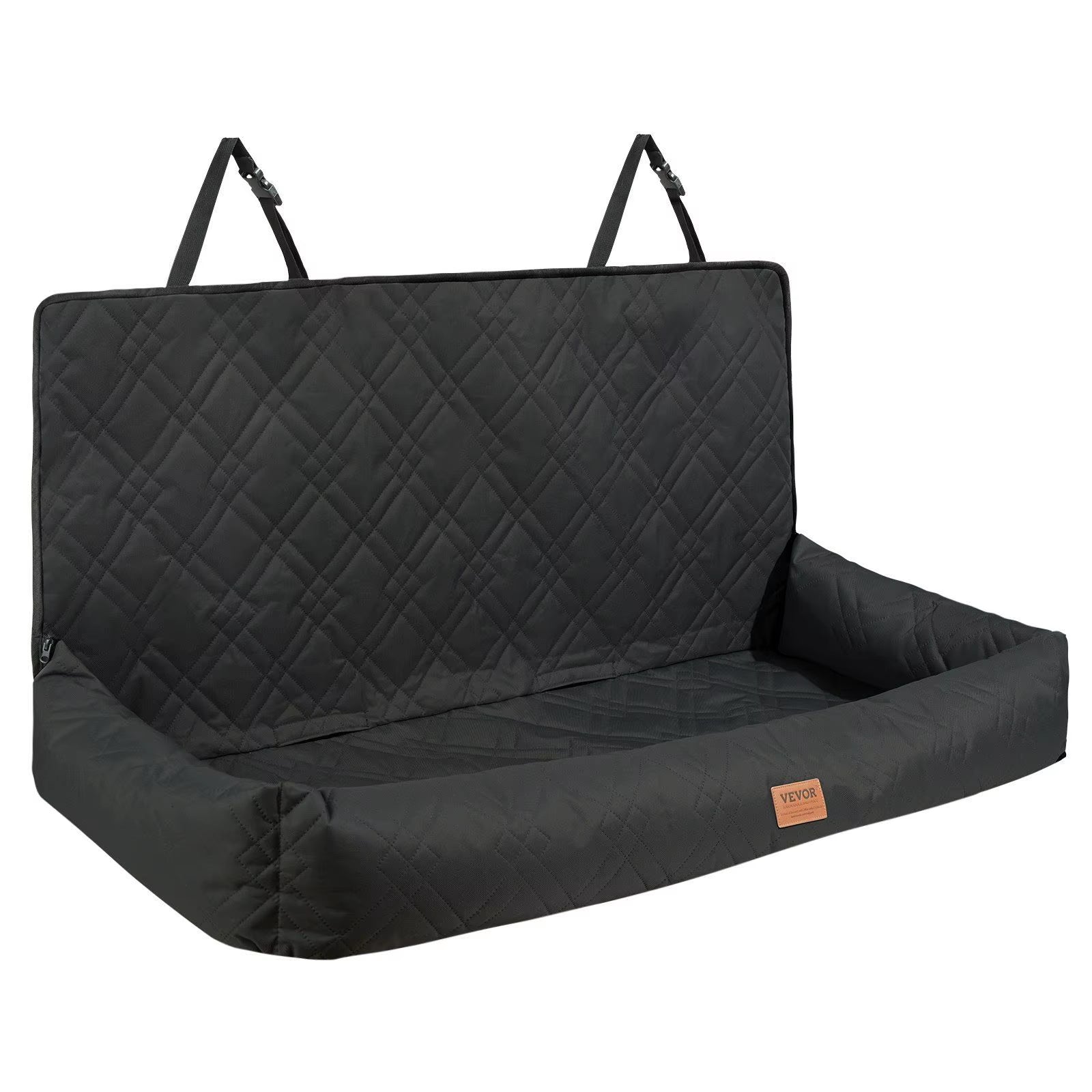 Waterproof Dog Booster Seat PP Cotton Filled Car Seat with Clip-On Safety Leash Dog Car Bed for Pets