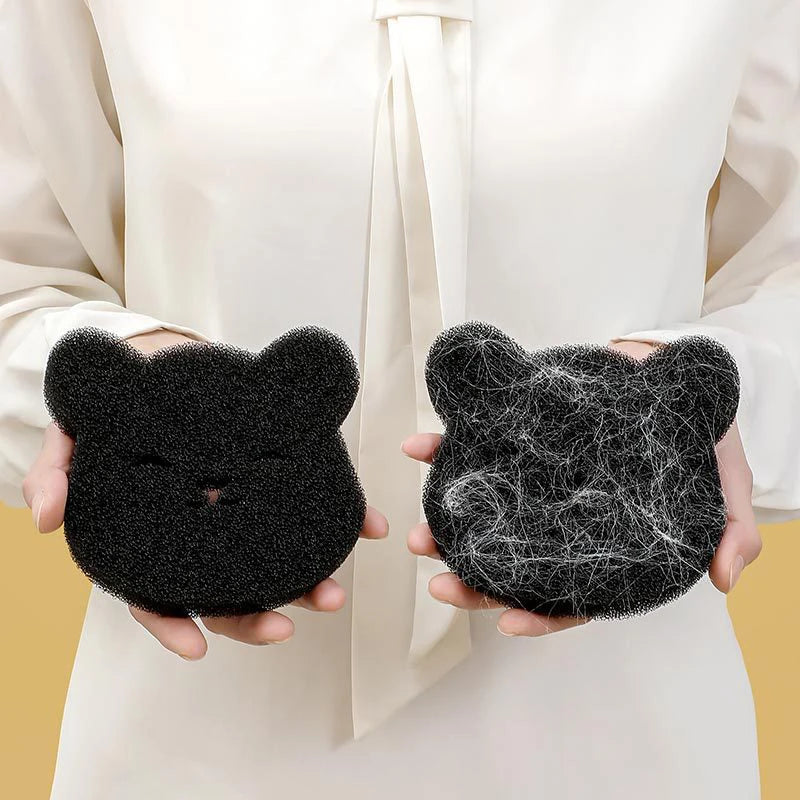 2Pcs Pet Hair Remover Bear Shape Laundry Ball Washing Machine Lint Catcher Reusable Clothes Sofa Cat Dog Hair Cleaning Sponge