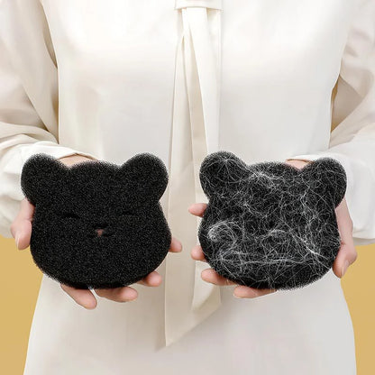 2Pcs Pet Hair Remover Bear Shape Laundry Ball Washing Machine Lint Catcher Reusable Clothes Sofa Cat Dog Hair Cleaning Sponge